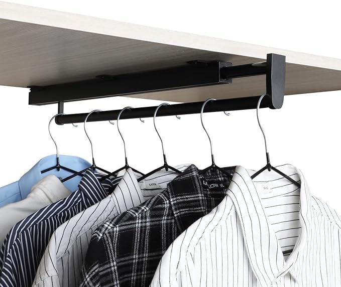 pull out closet rod pull out pants rack for closet valet rod closet black valet rods for closets 11-3/8 inch pull out telescopic trouser rack shallow cabinet organize pants and clothes