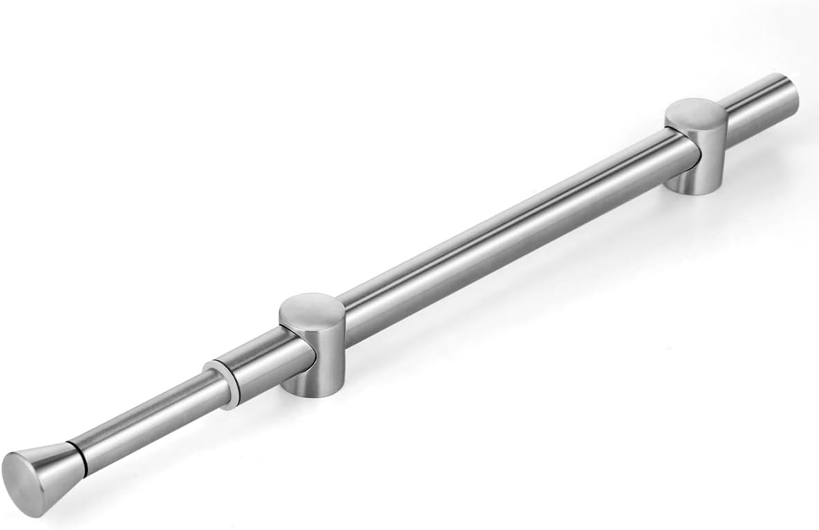 12" Pull-Out Valet Rod for Closet Organization, Add Extra Hanging Space 304 Stainless Steel Closet Rods, Space-Saving Design for Small Closets,Silver