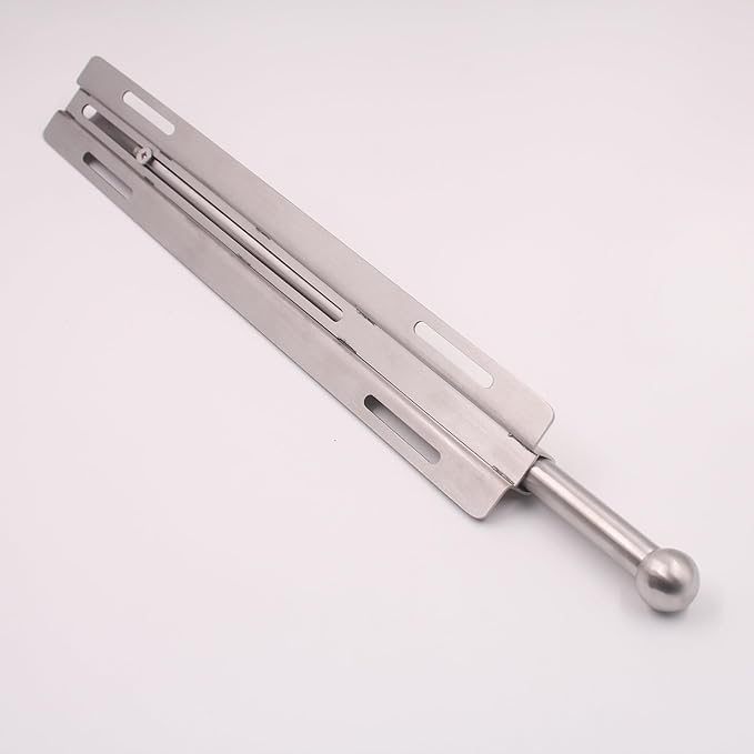 11.8'' Heavy-Duty Pullout Closet Wardrobe Valet Rod, Side-Mount or Top-Mount Retractable Pull-Out Hanging Clothes Rod, Solid Closet Hanging rod Load Capacity of 180 lbs (Stainless Steel Matte Finish)