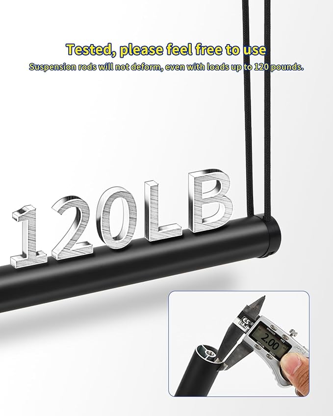 Closet Rods for Hanging Clothes 32'' Black Stepless height adjustment Heavy Duty Closet Rod for Optimize closet storage and organizing space