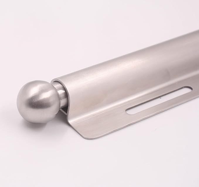 11.8'' Heavy-Duty Pullout Closet Wardrobe Valet Rod, Side-Mount or Top-Mount Retractable Pull-Out Hanging Clothes Rod, Solid Closet Hanging rod Load Capacity of 180 lbs (Stainless Steel Matte Finish)