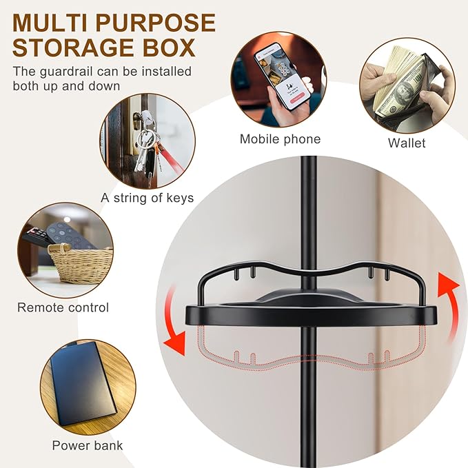 Coat Rack, Telescopic Free-Standing Clothes rack for Hanging Clothes, 70" - 125" Adjustable Floor to Ceiling Heavy Duty Garment clothing Rack, for Clothes Coats Easy to Assemble Black